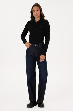 Kad_n Siyah Basic Polo Yaka Sweatsh_rt - U.s. polo assn фото 4