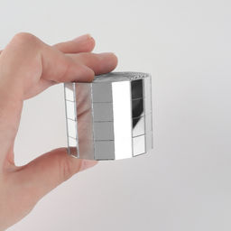 Зеркальная мозайка клеевая, 1 × 1 см, 4 ряда 4 см × 1 м, серебряное стекло