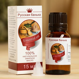Эфирное масло Русская банька, флакон-капельница, аннотация, 15 мл