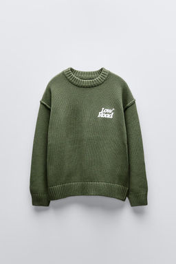 SLOGAN PRINT SWEATER