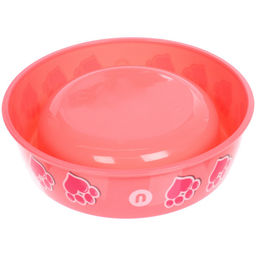 Цена за 3 шт. Миска пластиковая "МОЙ БРО - Любимые следы!, цвет розовый 21*6,5см (логотип на миске) 700мл