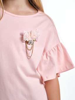 Брошь PR3919 розовый