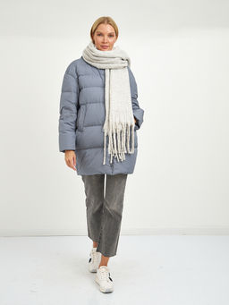 Пуховик женский с капюшоном, нап-ль:пух, перо - Glenfield фото 16