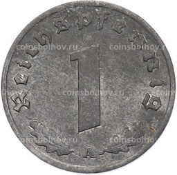 Монета 1 рейхспфенниг 1944 года A Германия