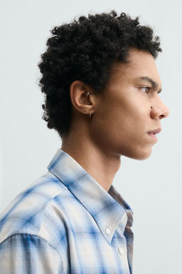 CAMISA RELAXED FIT CUADROS / Azul / Blanco - Zara фото 6