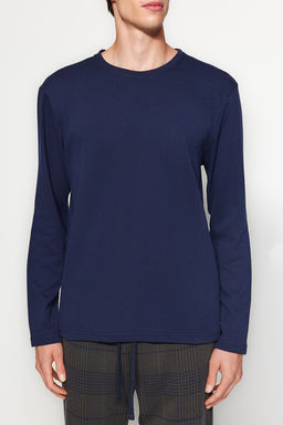 TRENDYOL MAN Lacivert - Haki Regular Fit Ekose Orme Pijama Tak?m? TMNAW24PT00014 - Trendyolmilla фото 2