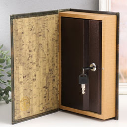 Сейф-книга дерево кожзам Ангелы.Винтаж 26х17х5 см - Simaland фото 3