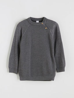 Bisiklet Yaka Uzun Kollu Erkek ?ocuk Triko Kazak