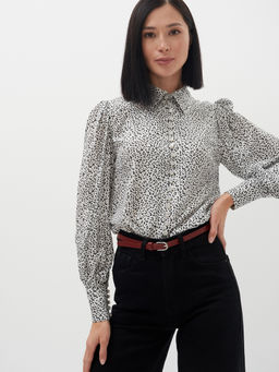 Блузка с принтом - Tantino фото 12