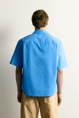 CAMISA RELAXED FIT POPEL?N / Azul?n - Zara фото 3