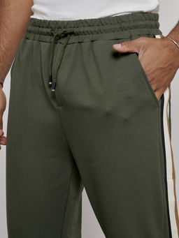 Широкие спортивные штаны трикотажные мужские цвета хаки 12903Kh - Mtforce фото 18