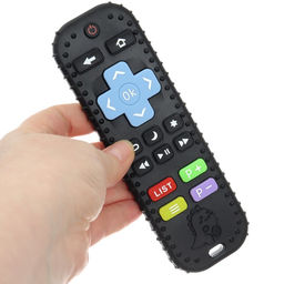 Прорезыватель для зубов «Пульт от телевизора», силикон, черный, 16 см