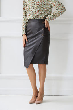 Юбка на запах на пуговицах - Looklikecat фото 3