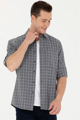 U. S. Polo Assn Мужская серая рубашка с длинным рукавом - U.s. polo assn фото 10
