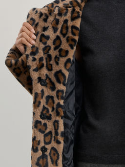 Шуба из искусственного меха с принтом / Zarina  фото 6