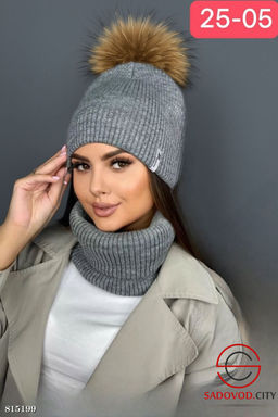 Комплект шапка + снуд для девушки - Bruno фото 4