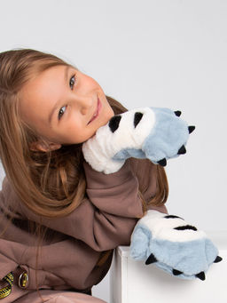 Варежки детские меховые Kim Lin