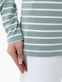 Лонгслив тельняшка хлопок 95%, лайкра 5% ,фисташковый