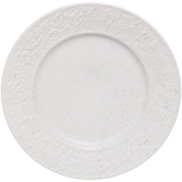 Тарелка керамическая обеденная "Perfetto" 22см фактурный узор, белая