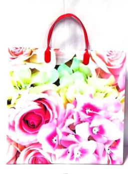 9612 Сумка пластик. BAM 150 (30x30см) средняя Цветы *20