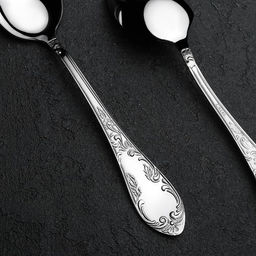 Цена за 12 шт. Ложка столовая «Посольская», h=20 см, толщина 2,5 мм, цвет серебряный