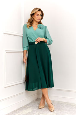 Платье AGATTI 6001-1 Бирюзово-изумрудны