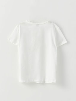 Bisiklet Yaka Y?lba?? Temal? K?sa Kollu K?z ?ocuk Ti??rt - Waikiki фото 2