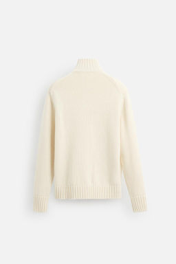 COTTON-WOOL BLEND BUTTON-UP SWEATER - Zara фото 8