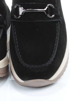 03-5952-2 BLACK Полуботинки женские (натуральная замша)