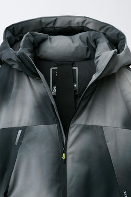 TIE DYE WATER-RESISTANT AND WINDPROOF DETACHABLE HOODIE JACKET RECCO® SYSTEM SKI COLLECTION - Zara фото 9