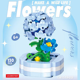 Конструктор "Цветок" (130 дет.) в коробке