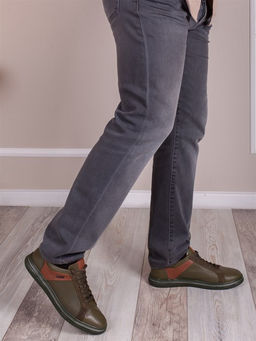 Мужские кеды мягкие/ Слиперы мужские 0082-03-00 Хаки - Piniolo фото 2