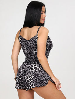 732 ПИЖАМА ЖЕНСКАЯ (топ) (Леопард/серый) - А-дина фото 6