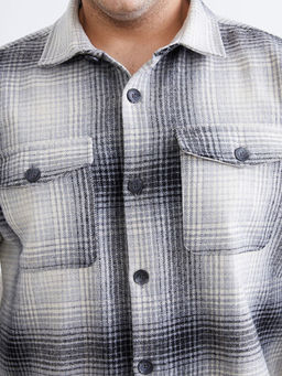 Regular Fit Uzun Kollu Ekose Erkek G?mlek Ceket