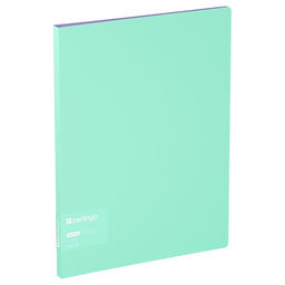Папка 20 вкладышей BERLINGO "Haze", 14мм, 600мкм, мятная ( DB4_20922) с внутр. карманом, софт-тач