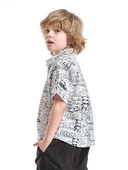 Рубашка Панда 33-58761 белый/черный - Mini maxi фото 3