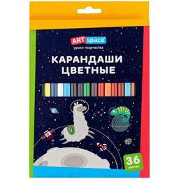 Карандаши ArtSpace "Космонавты" 36цв. (CP36_009) в карт. уп.