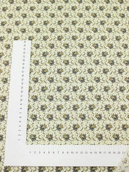 Импорт. хлопок Андромеда (серые цветы), ш.1.45м, хлопок-100%, 105гр/м.кв - Купава фото 3