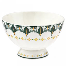 "Мадрид" Пиала фарфоровая 350мл, д11,6х7,3см, тонкостенный, деколь с золотом, в коробке (Китай)