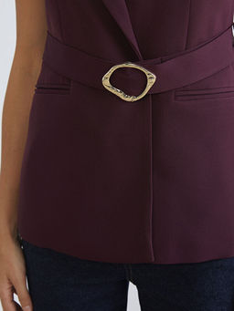 Ceket Yaka Kad?n Klasik Yelek