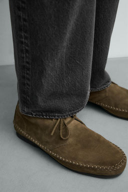 ZAPATO PIEL SUELA VIBRAM® AARON LEVINE X ZARA / Bronce  фото 3