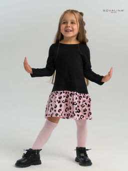 Платье Алиса дл/р черный-нежный леопард - Sovalina фото 17