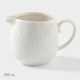 Набор фарфоровый сервировочный BellaTenero, 4 предмета: молочник 250 мл, сахарница с крышкой 250 мл, ложка, бамбуковая подставка, белая  фото 4