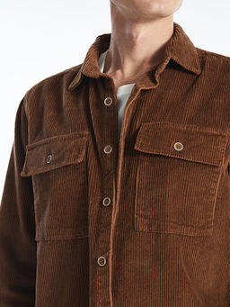 Rahat Kal?p Uzun Kollu Kadife Erkek G?mlek