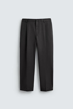 TEXTURED PLEATED TROUSERS - Zara фото 6