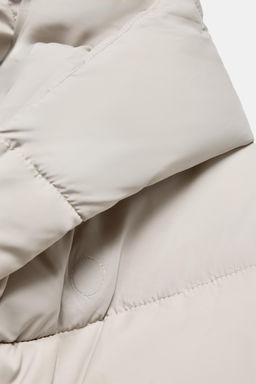 WATER-REPELLENT QUILTED HOODED JACKET