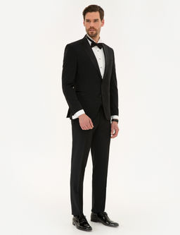 Siyah Yelekli Ekstra Slim Fit Damatl_k