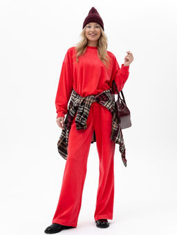 Костюм велюр ,коралловый