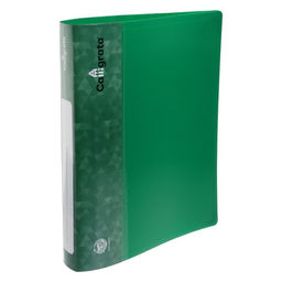 Папка на 4 кольцах А4 Calligrata, 40 мм, 700 мкм, пластик, внутренний карман, карман на корешок, зеленая  фото 2