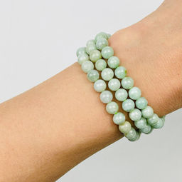 Бусины для украшений из Жадеита (66 бусин)